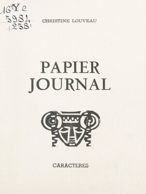 cover image of Papier journal